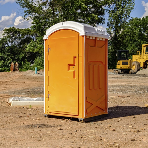 how often are the portable restrooms cleaned and serviced during a rental period in Marion OR